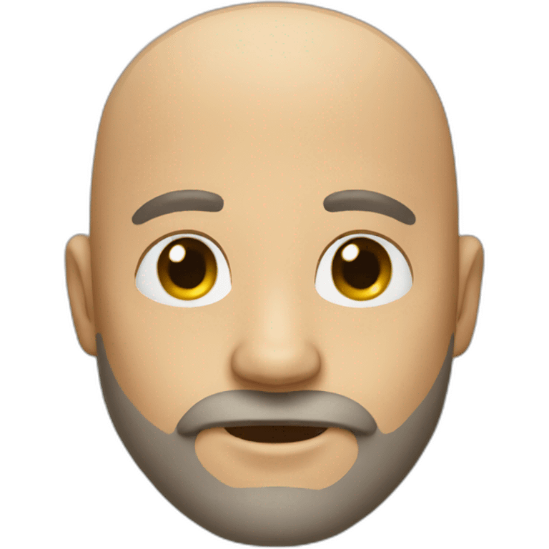 Bald and bearded man  emoji