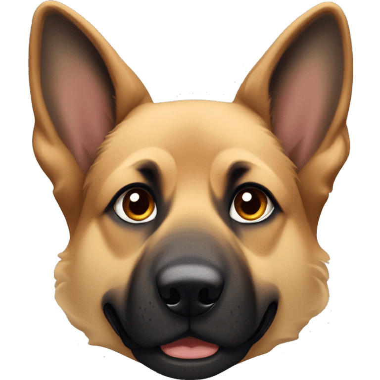 German Shepard dog with floppy, folded ears emoji