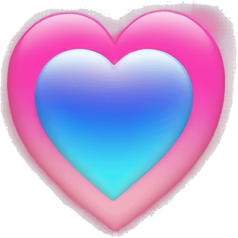 Gradient pink and blue heat with letters “RH” inside the heart emoji