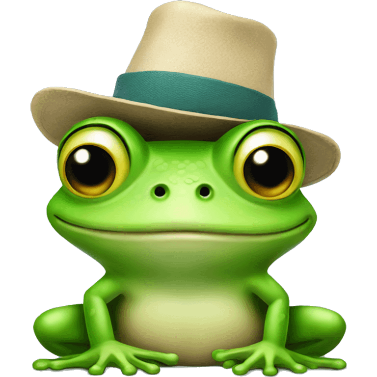 Frog with a hat  emoji