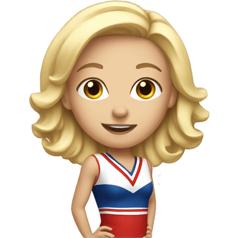 Blonde cheerleader emoji