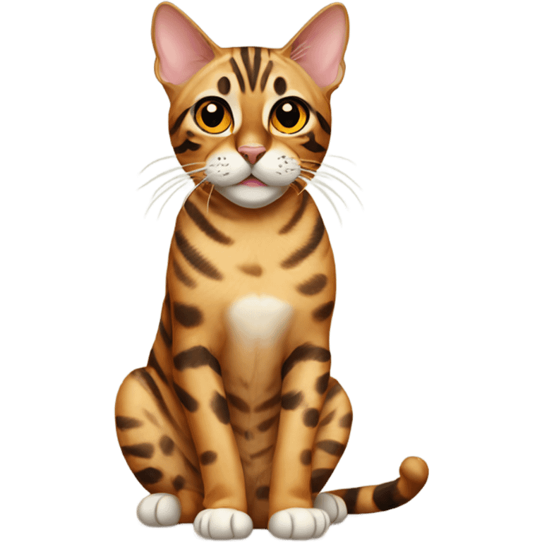 bengal cat sitting  emoji