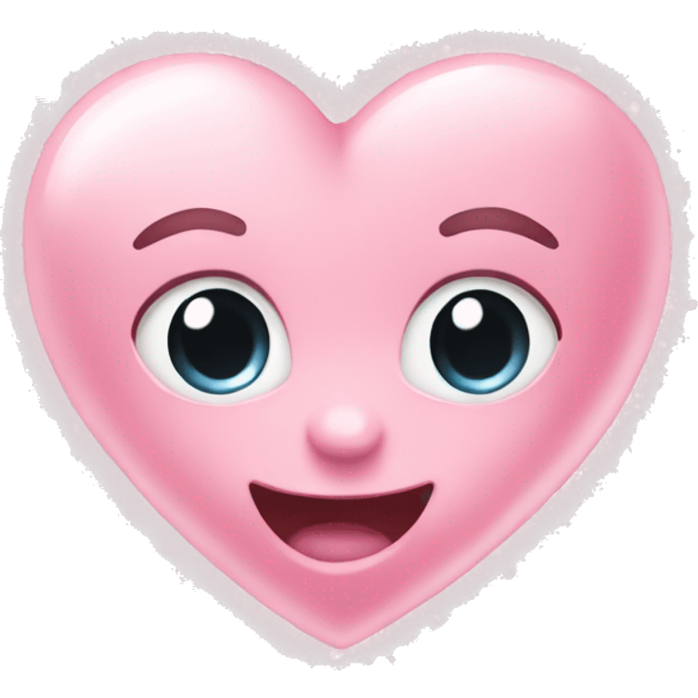 Baby pink heart with white sparkles  emoji