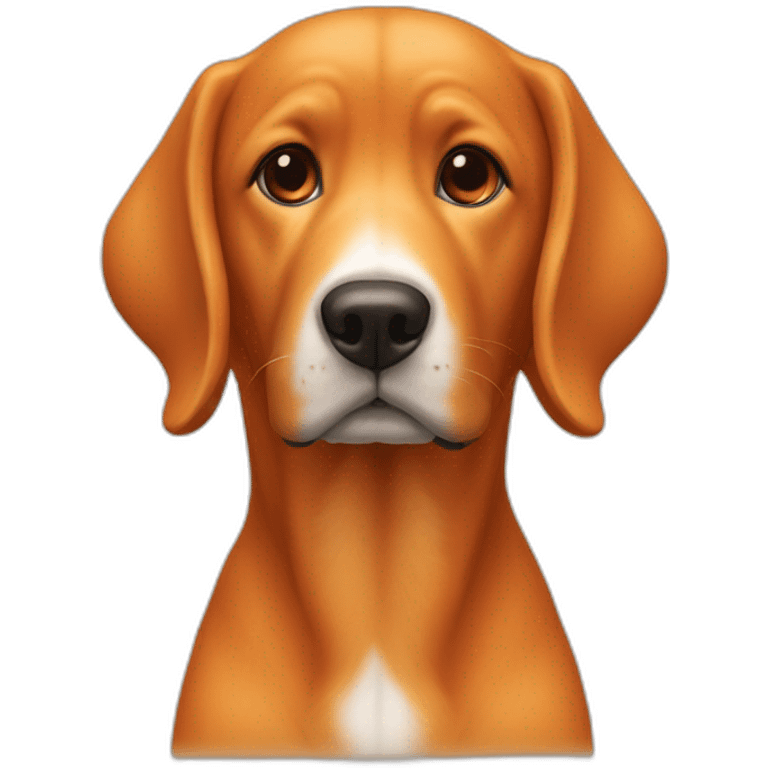 Un chien dans une orange emoji