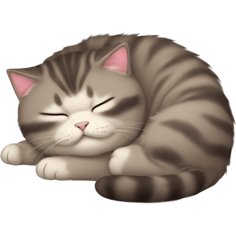 Very very very very very fat kitten sleeping  emoji