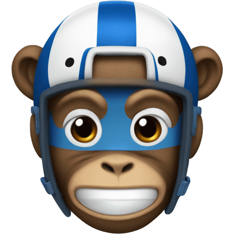 Monkey in blue football uniform with number 24 emoji