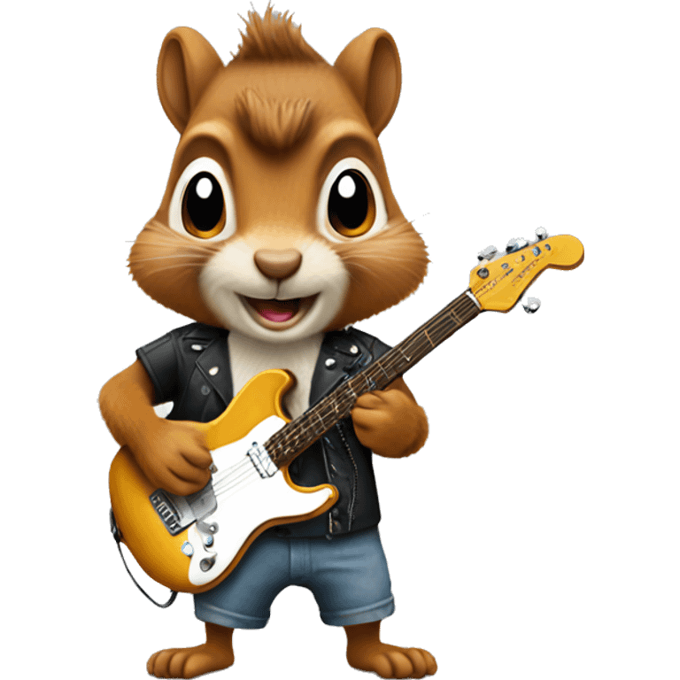 Rock and roll squirrel  emoji