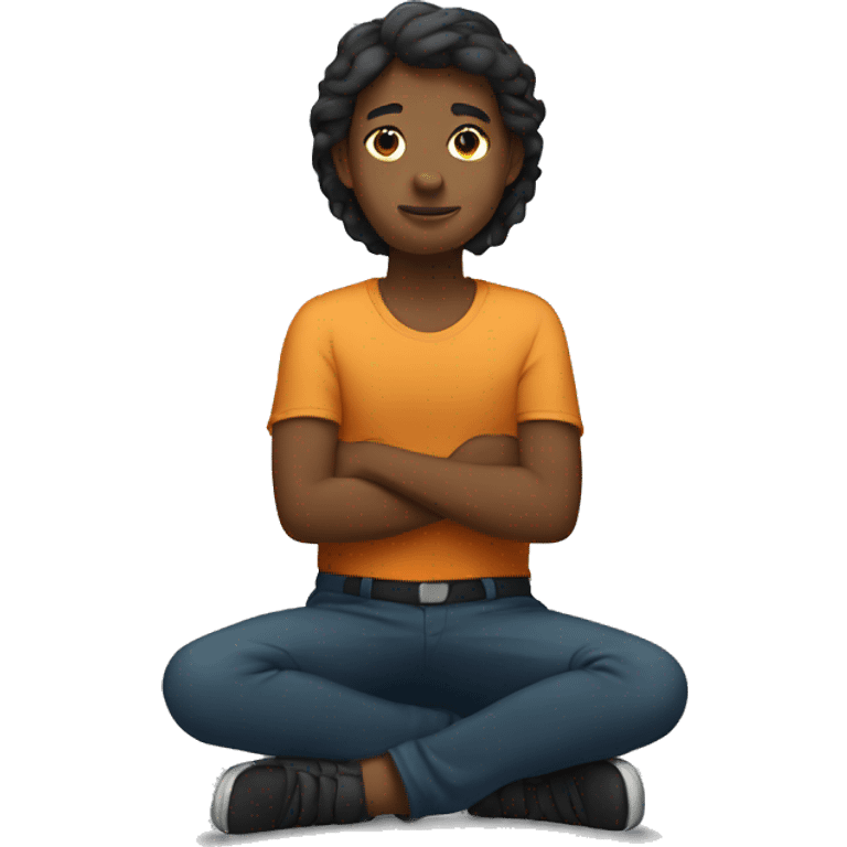 A person sitting in a kneeling position emoji