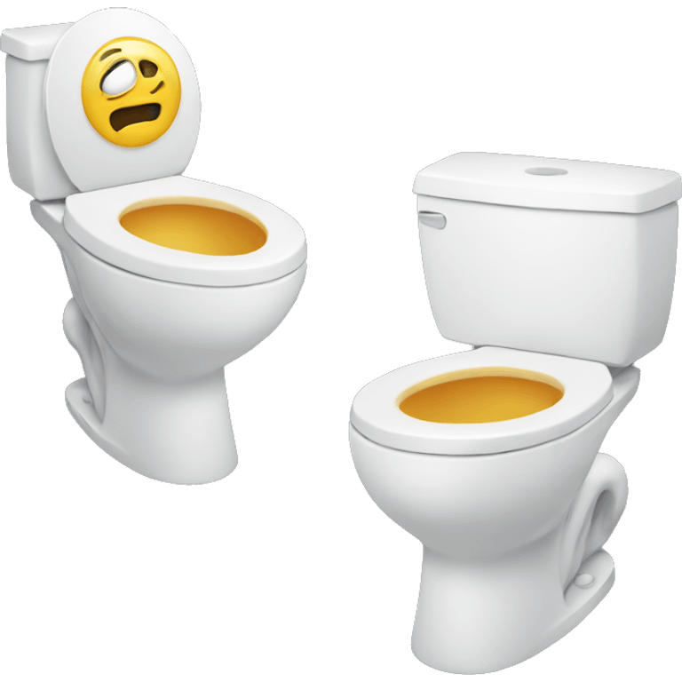 Toilet with face  emoji