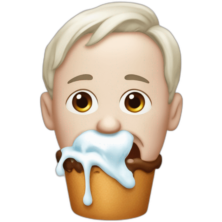 Adolf qui mange une glace emoji