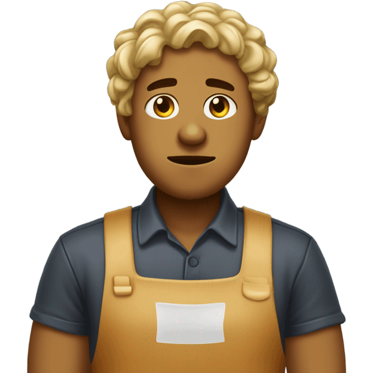 depressed fast food worker emoji