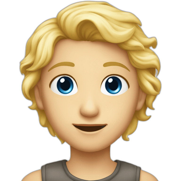 Garçon-blond-yeux-bleus-fille-blonde-yeux-marrons-couple  emoji