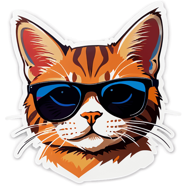 Cat with sunglasses emoji