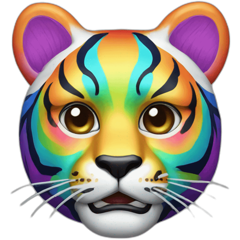 rainbow tiger Japanese mask emoji