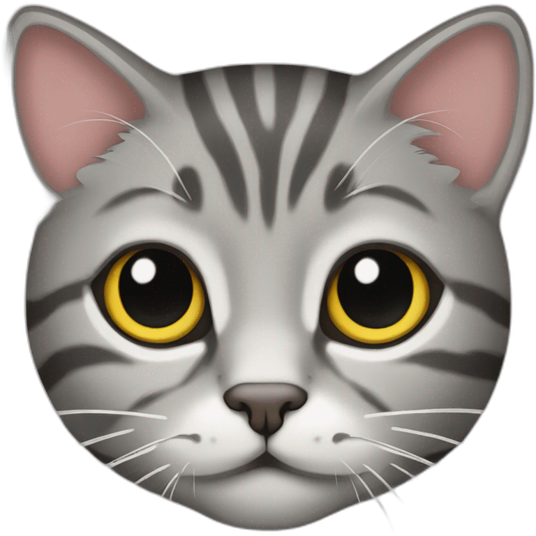 gray tabby cat side view short tail emoji