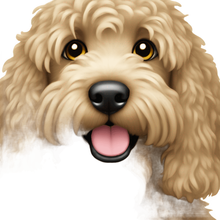 Black golden doodle  emoji