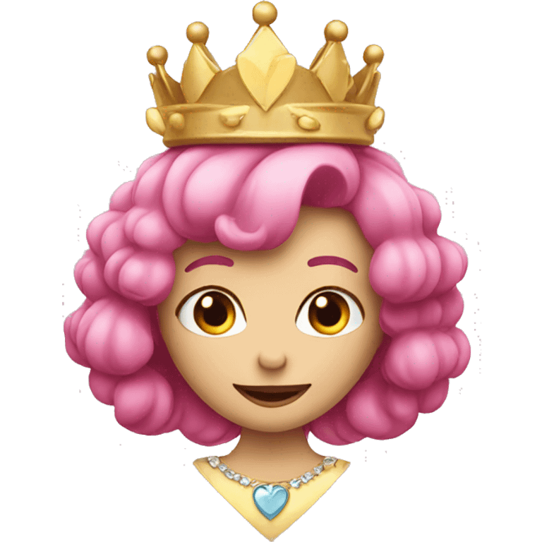 Heart with princess crown  emoji