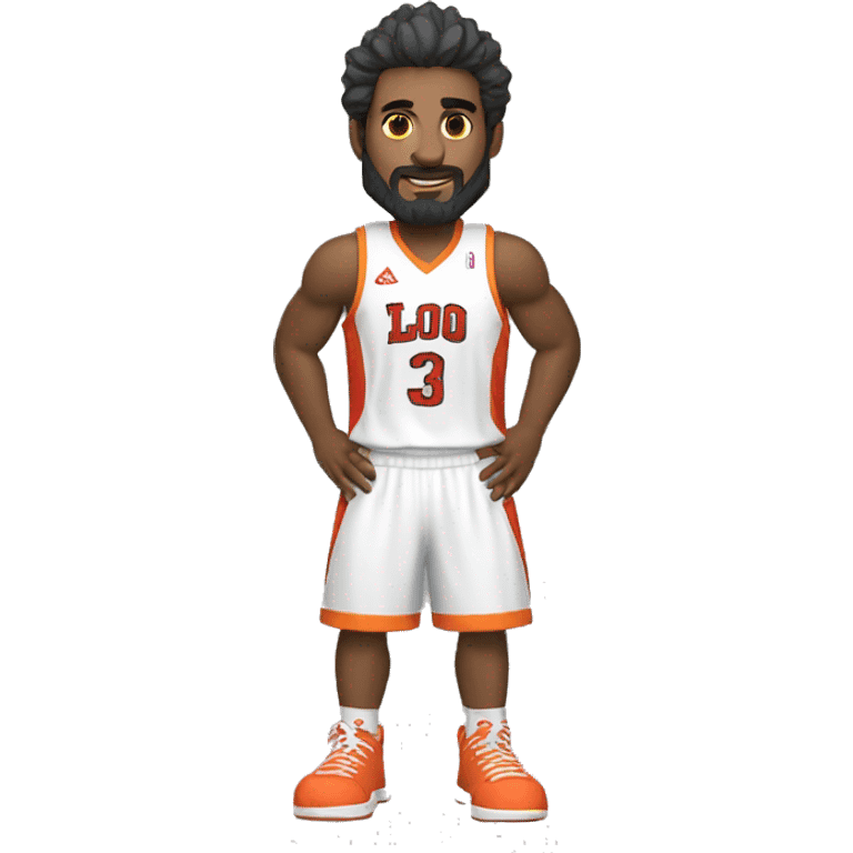 Lobo jugardor de baloncesto  emoji