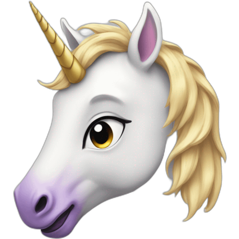 Unicorn smiling emoji