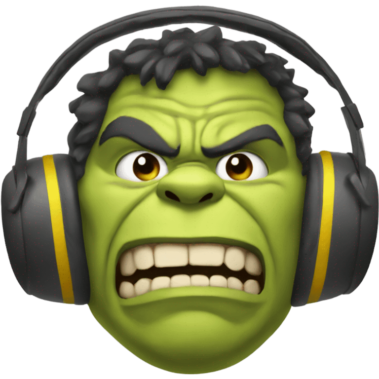 yellow Hulk ear muffs emoji