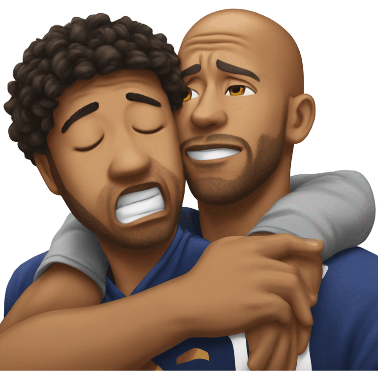 Monty Williams and Troy weaver crying on each other  emoji