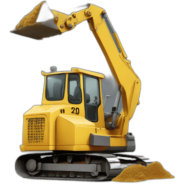 A bulldozer giving birth emoji