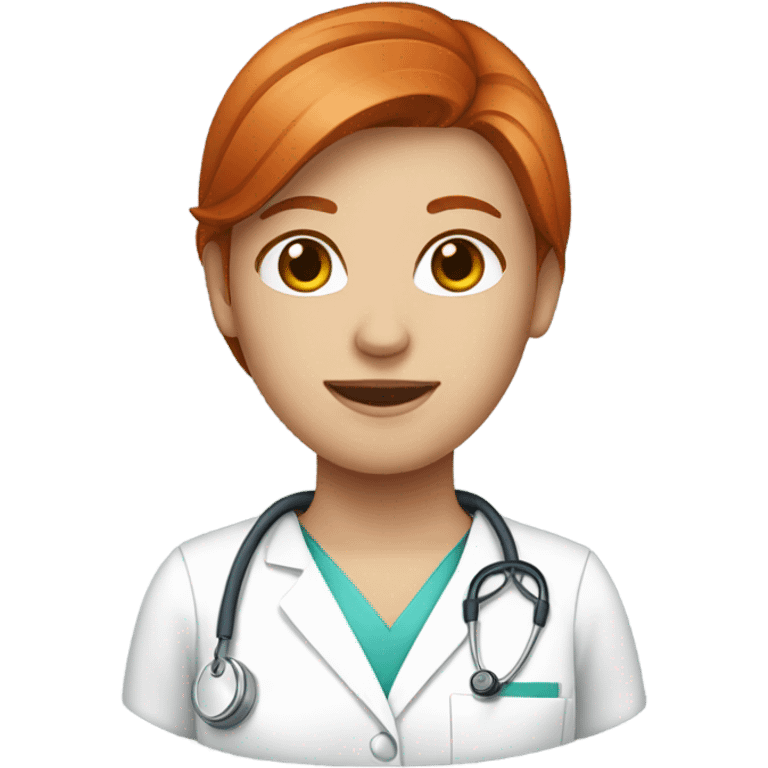 Redhead with scrubs emoji