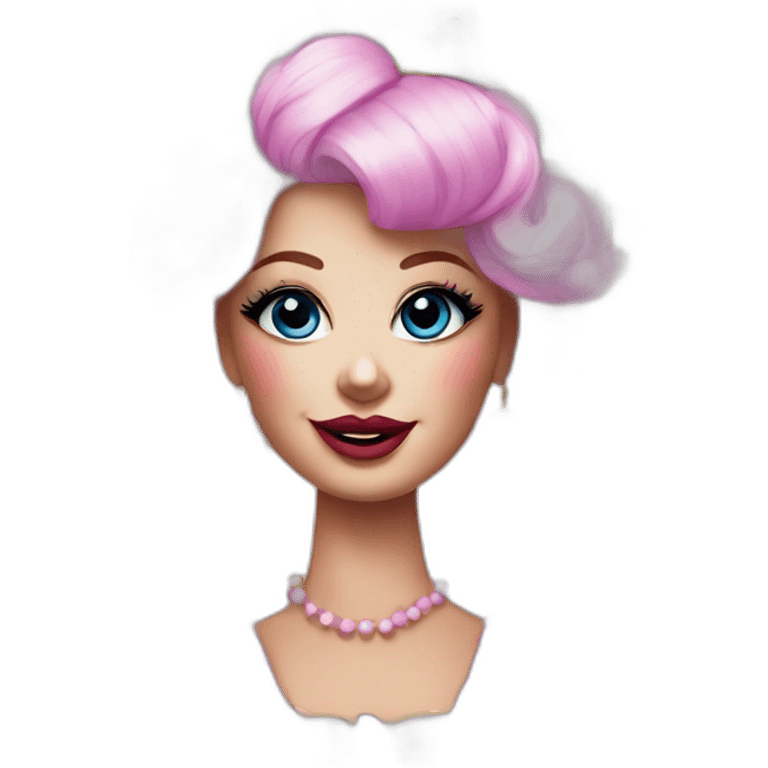 Barbie themed clown emoji