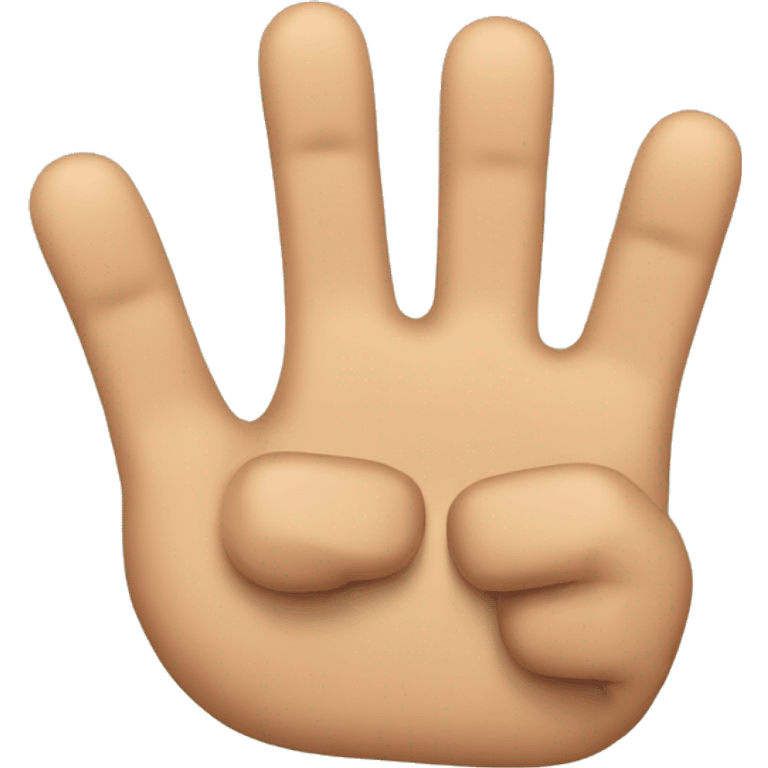 emoji with 4 fingers up and thumb down emoji