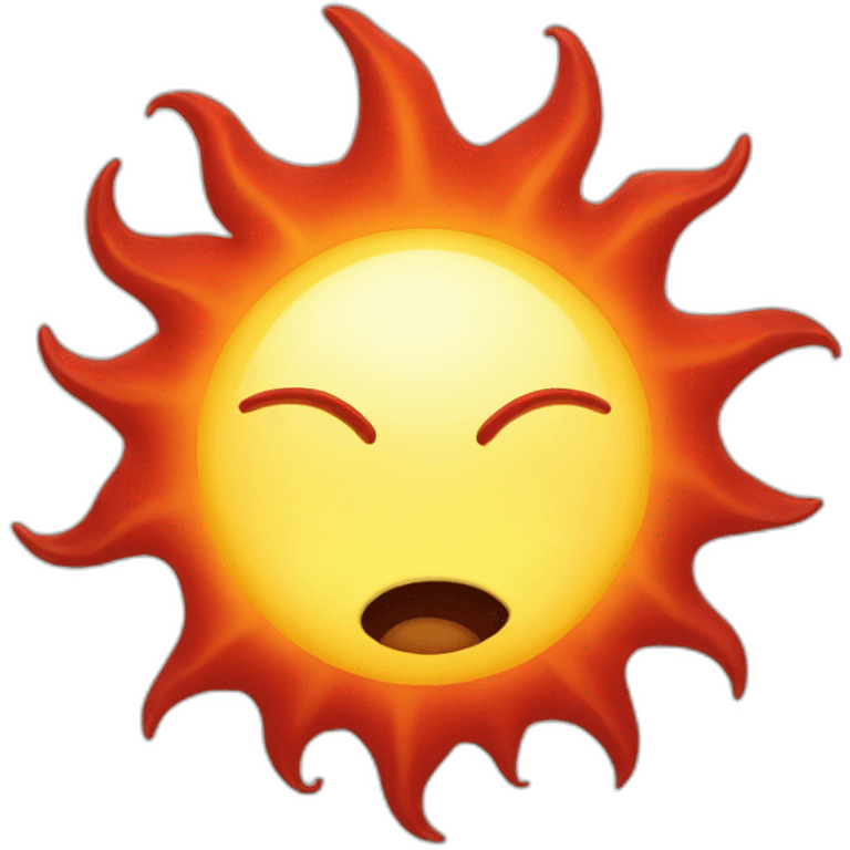 Devilish sun emoji