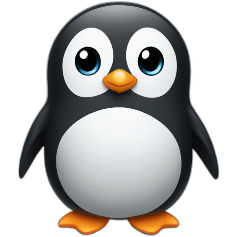 Penguin-in-love emoji