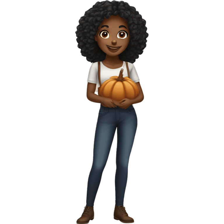 pretty black girl thanksgiving emoji