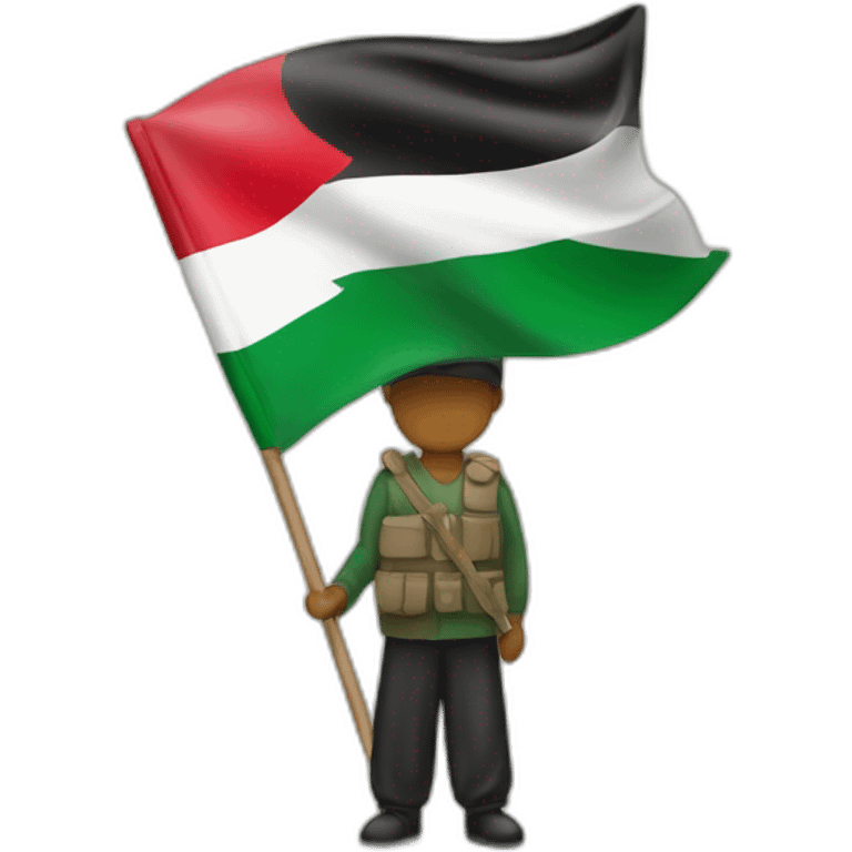 someone with a Palestinian flag emoji