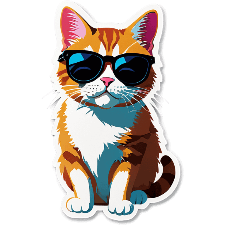 Cat with sunglasses emoji