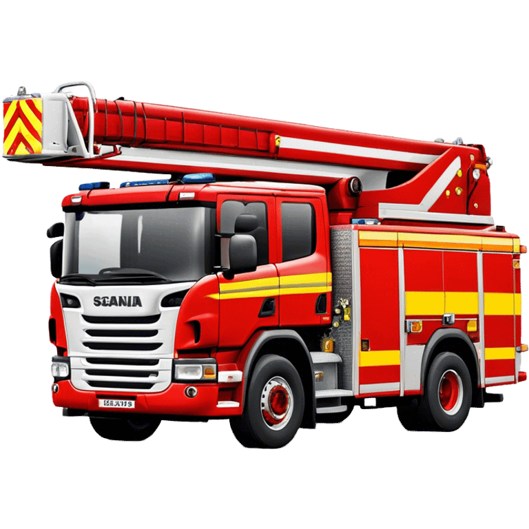 Fire Truck - Scania P320 Fire Truck (Model Year: 2015) (Iconic Colour: Red with white and yellow stripes) emoji