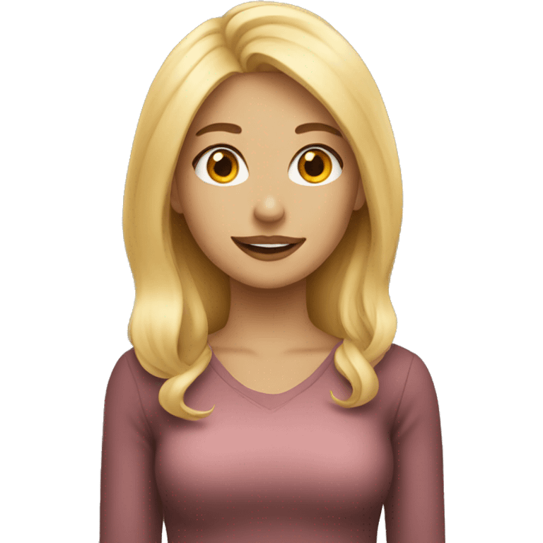 Blonde Girl in love emoji