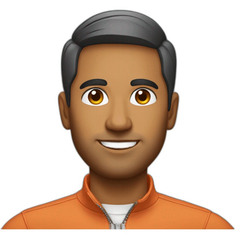 indian tech founder clean shaven in quarter zip emoji