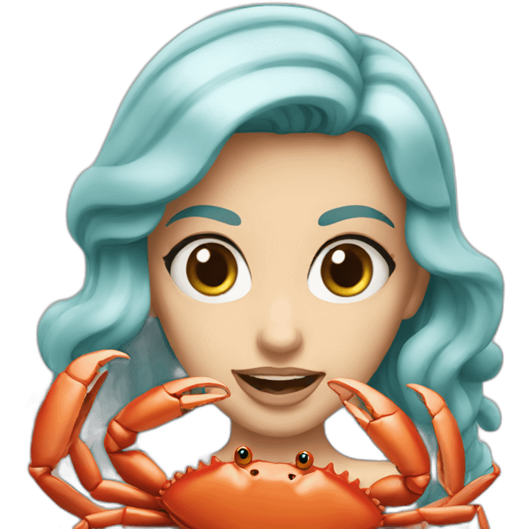 Ariel eat crab emoji