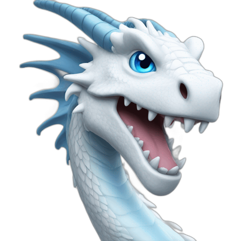 White Dragon with a Blue eyes emoji