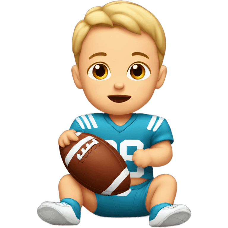 Baby watching football emoji