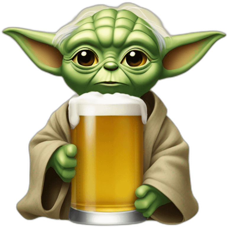 Yoda boit une bière emoji