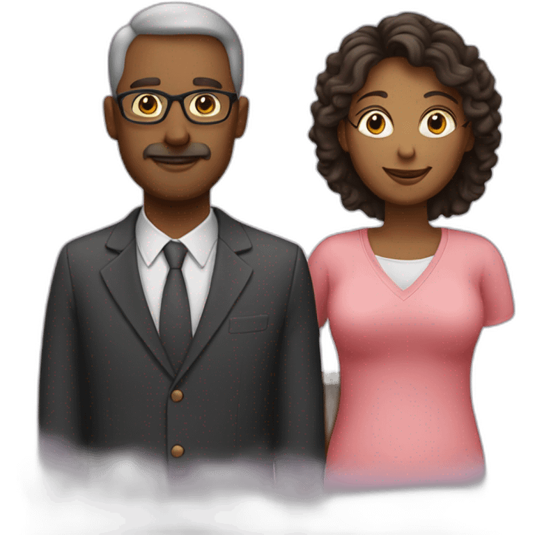 mom and dad are teacher emoji