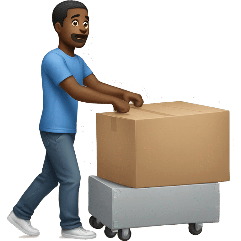 Black man moving furniture  emoji