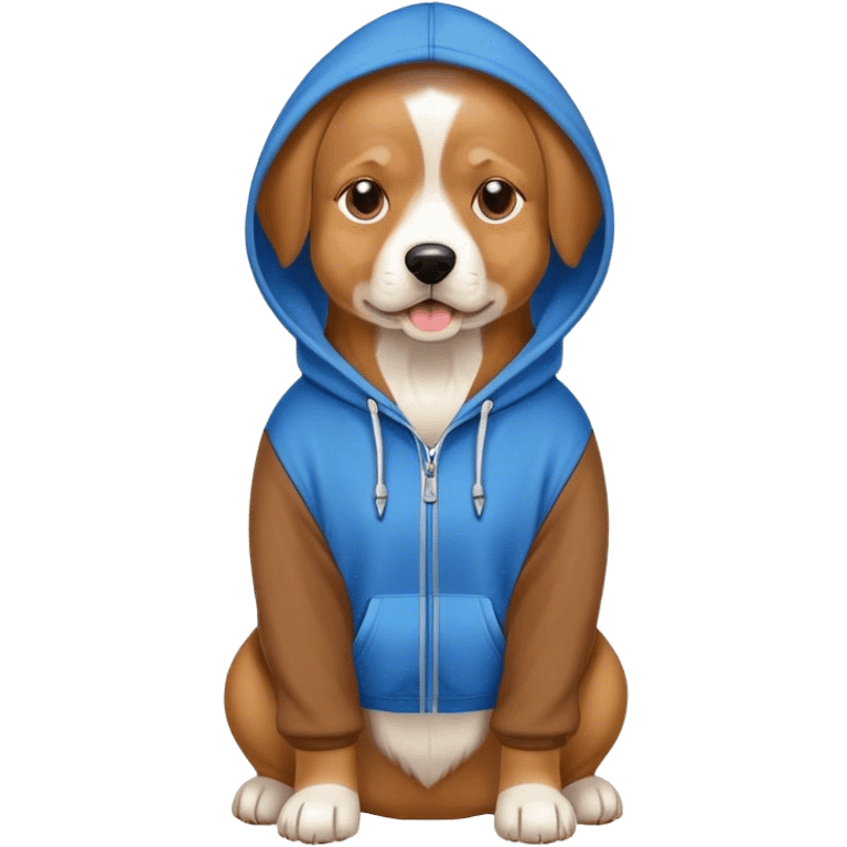 Dog wearing a hoodie emoji