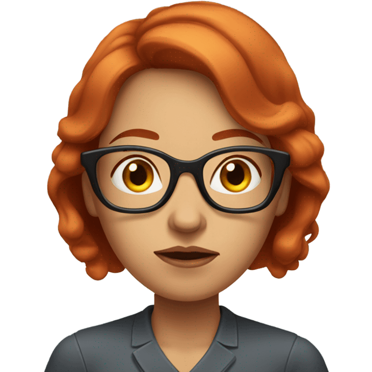 red hair woman nutritionist with glasses sad with no money emoji