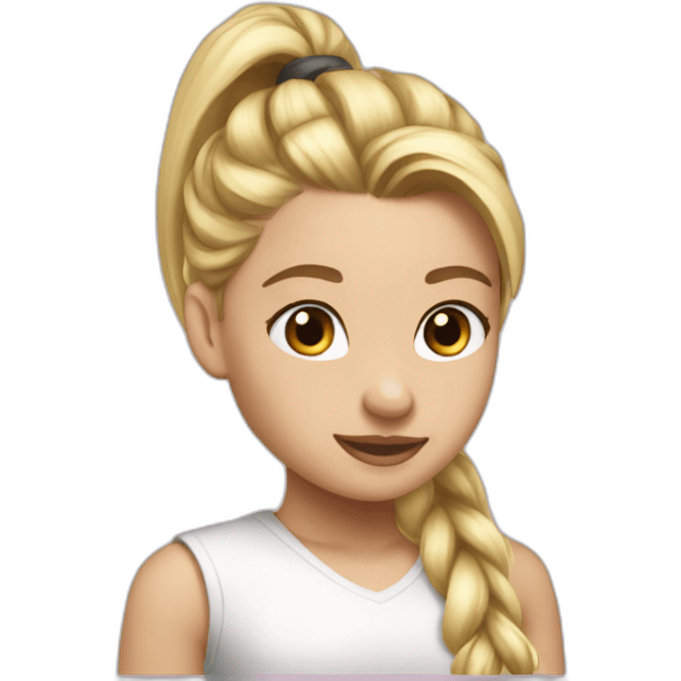 Beautiful Girl,blonde Pony Tail Hair emoji