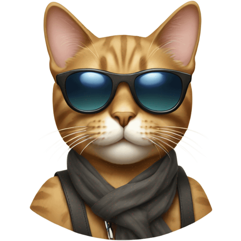 Cat with sunglasses emoji