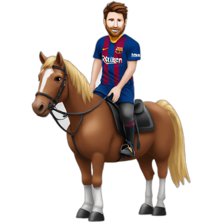 Messi sur un cheval  emoji