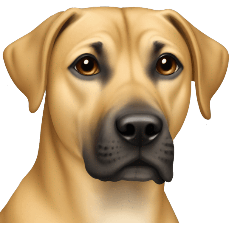 Blonde Black mouth cur dog breed emoji