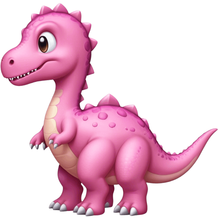 Pink dinosaur with a light pink bow emoji